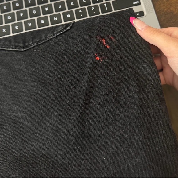 All Saints Black Denim Shorts Medium - Picture 4 of 4